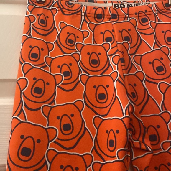 New Orange and blue soft leggings NWOT - Picture 3 of 5